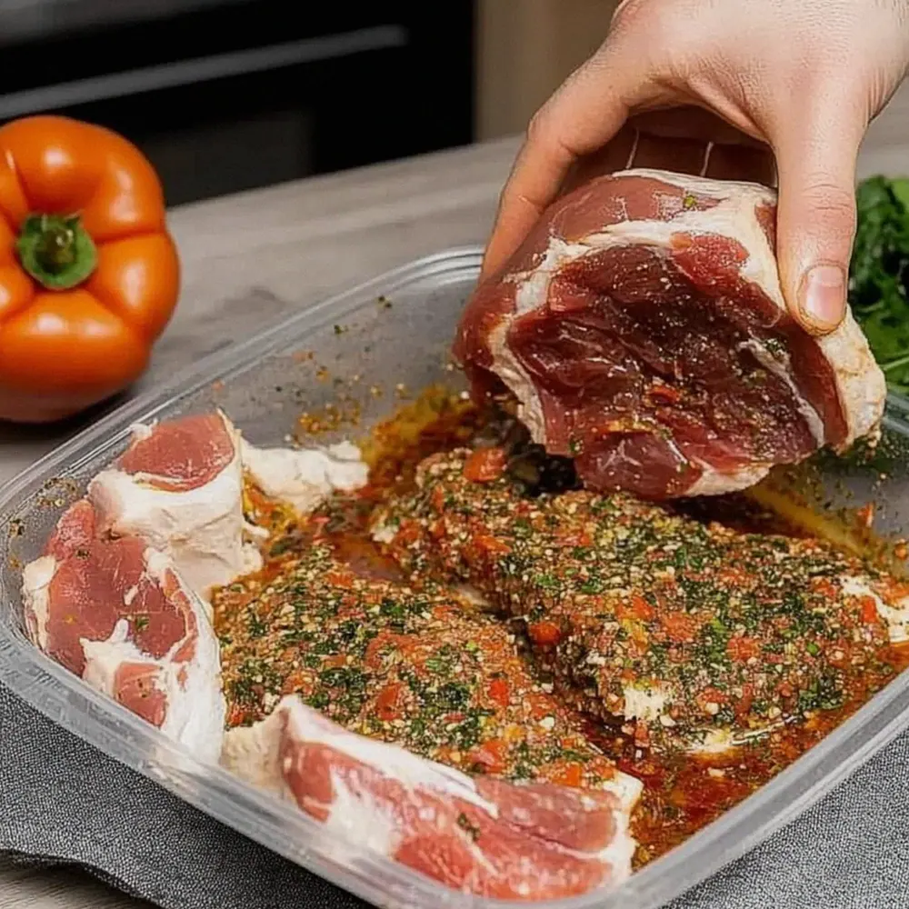 Aromatyczna pieczeń z karkówka z indyka znika z talerzy w mgnieniu oka – Schritt 1