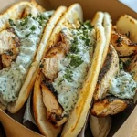 Klasyczne greckie gyros z kurczaka z tzatziki to pyszne danie!