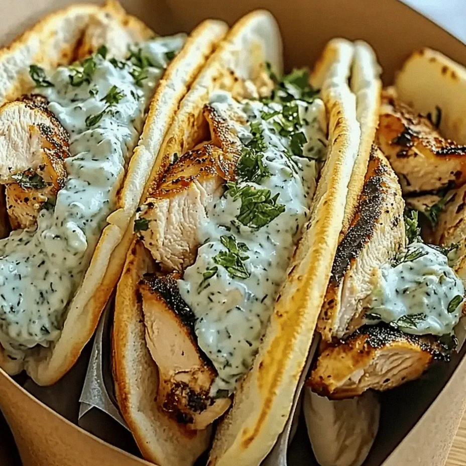 Klasyczne greckie gyros z kurczaka z tzatziki to pyszne danie!