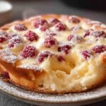 Puszyste ciasto z malinami i budyniem – smak dzieciństwa