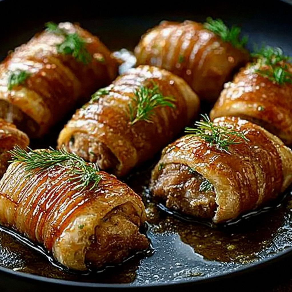 Pyszne faszerowane zraziki schabowe w aromatycznym sosie