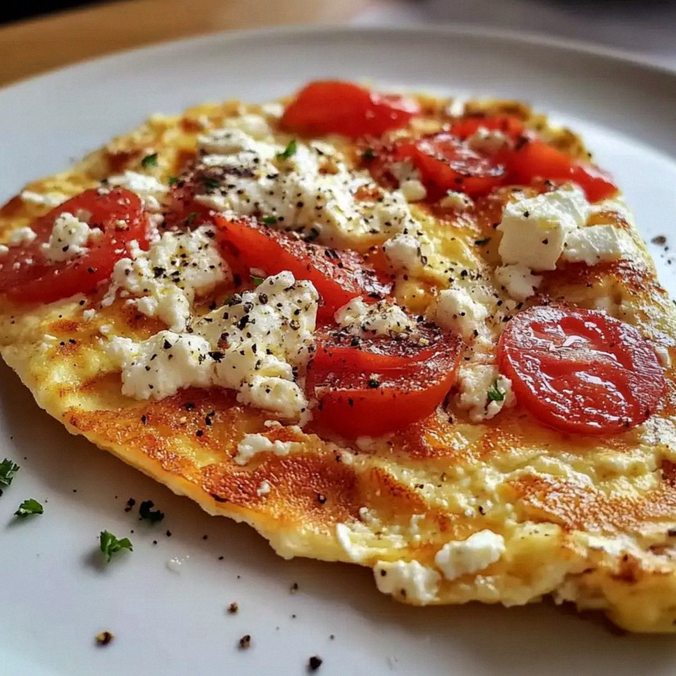 Pyszny omlet z serem feta i pomidorami w 20 minut! – Schritt 1