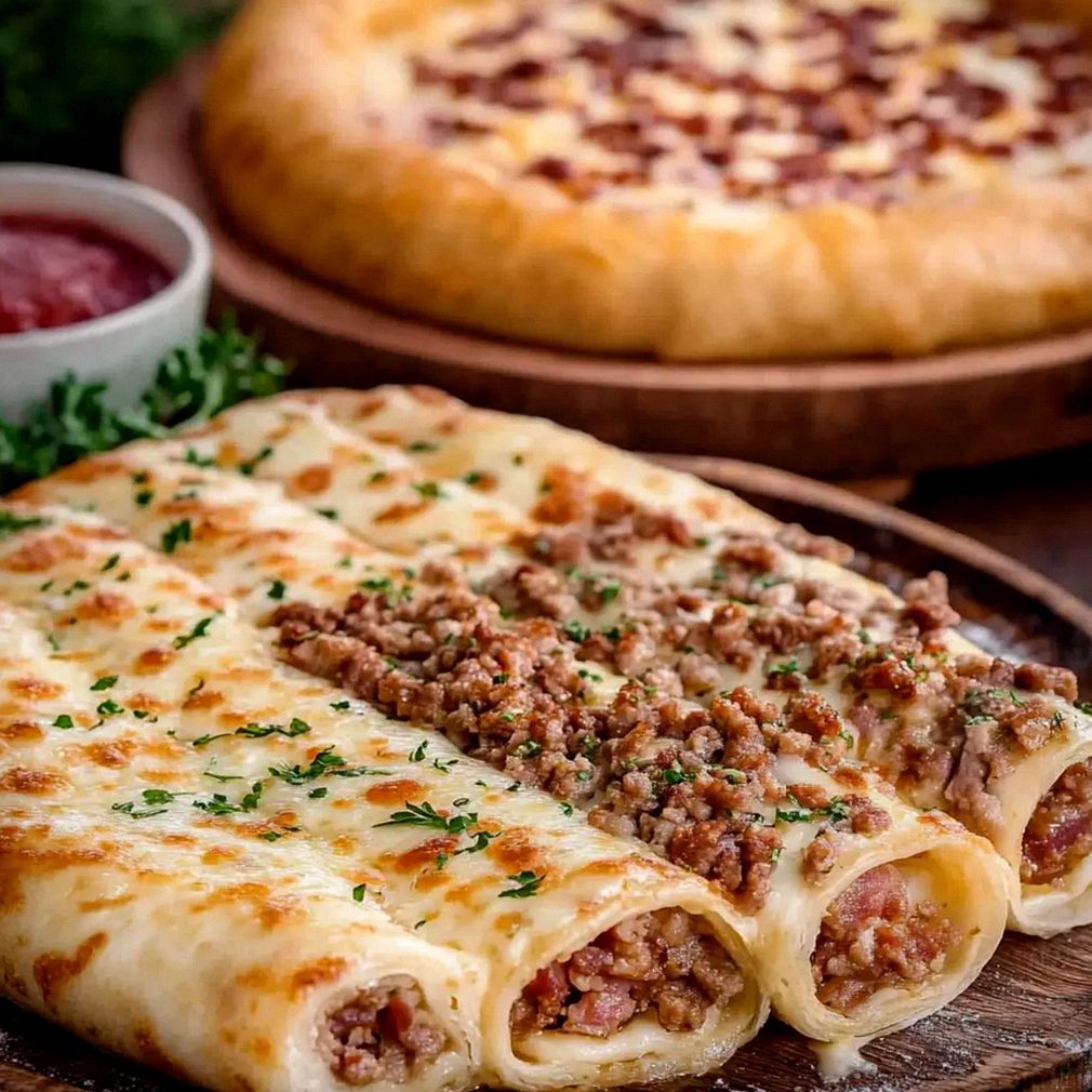 Roladki pizzowe z mięsem i serem – pyszna przekąska w 30 minut – Schritt 2