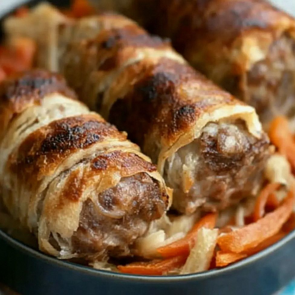 Soczyste roladki z karkówka z indyka pieczone w aromatycznej kapuście